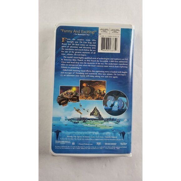 Atlantis: The Lost Empire VHS Tape Disney - Clamshell - Picture 2 of 5
